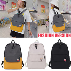 Nylon Zipper Backpacks Women Pure Color Students School Bags